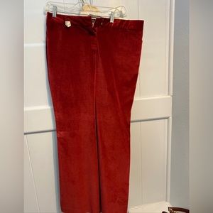 Body by Victoria Christie Fit burgundy velour dress pants SIZE 14